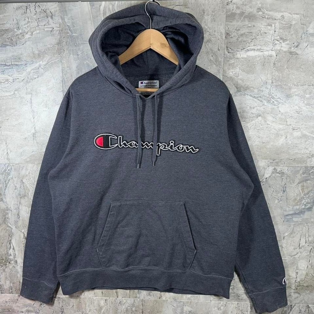 Champion, Men's Heavyweight Sweatshirt, Charcoal Heather, Size Large